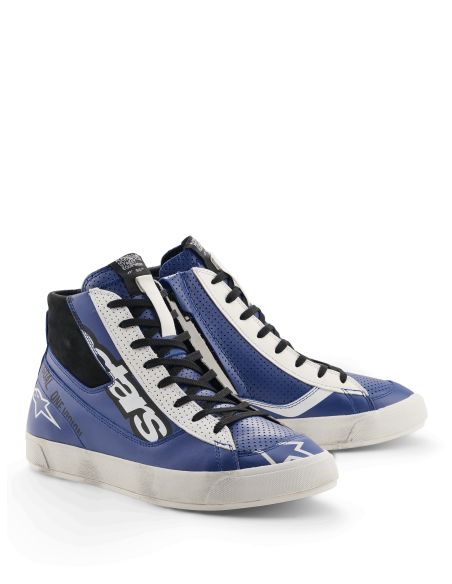 Baskets moto Alpinestars Stated Flair - Bleu Blanc Noir
