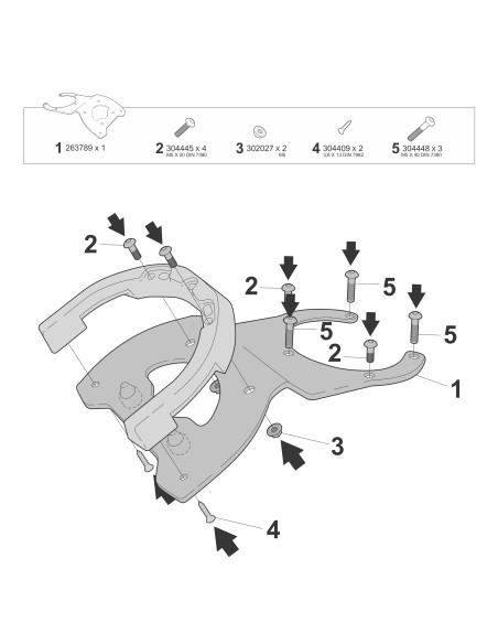 Support Click System SHAD K015CS Kove 800 X GT pour sacoche de réservoir