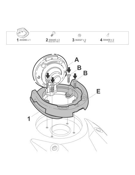 Support Click System SHAD W014CS BMW pour sacoche de réservoir