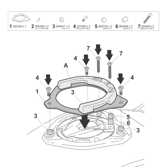 Support Click System SHAD W015CS BMW R1300R/RS pour sacoche de réservoir
