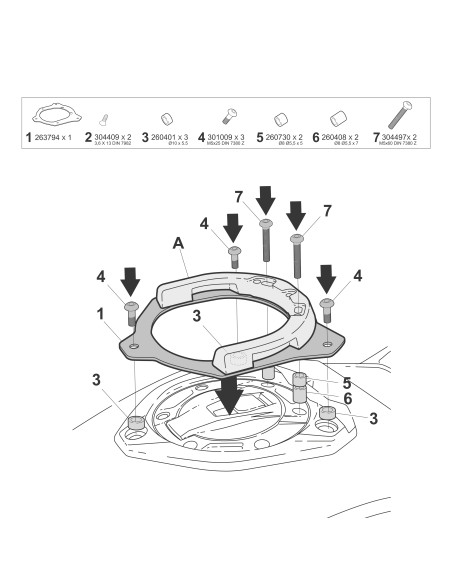 Support Click System SHAD W015CS BMW R1300R/RS pour sacoche de réservoir