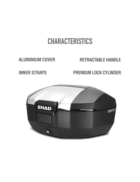Top Case SHAD SH51 Aluminium