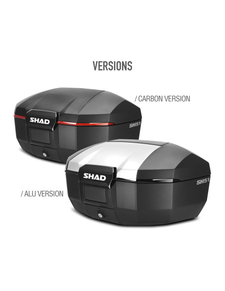 Top Case SHAD SH51 Carbone