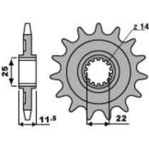 Pignon Acier PBR SHERCO 2.5 à 5.1