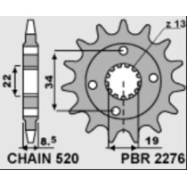 Pignon sortie boîte PBR pas 520 KTM