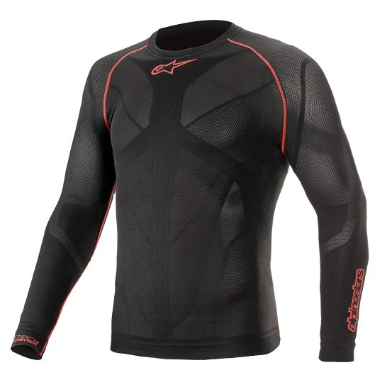 Maillot technique Alpinestars Ride Tech V2 Été manches longues - Noir Rouge