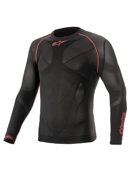 Maillot technique Alpinestars Ride Tech V2 Été manches longues - Noir Rouge