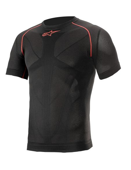 Maillot technique Alpinestars Ride Tech V2 Été manches courtes - Noir Rouge