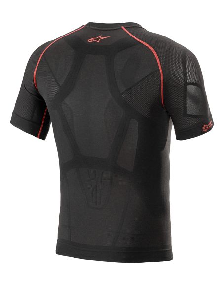 Maillot technique Alpinestars Ride Tech V2 Été manches courtes - Noir Rouge