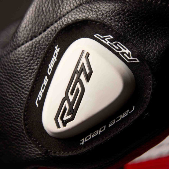 Combinaison moto cuir RST Race Dept V4.2 D3O Airbag - Noir Rouge Blanc