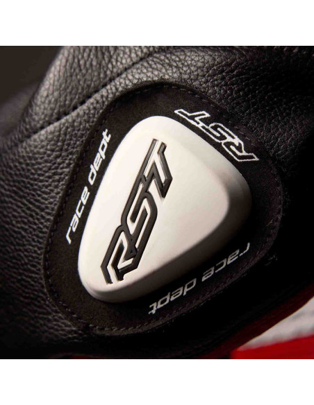 Combinaison moto cuir RST Race Dept V4.2 D3O Airbag - Noir Rouge Blanc