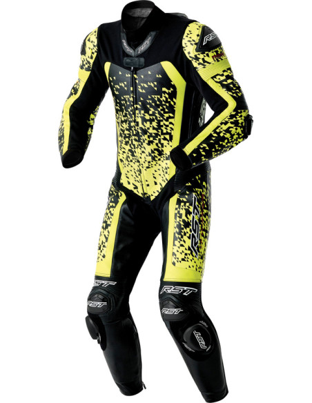 Combinaison moto cuir RST Pro Series D3O Airbag - Noir Jaune