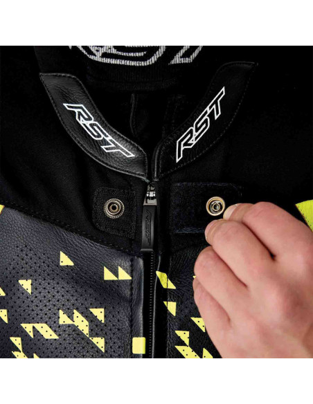 Combinaison moto cuir RST Pro Series D3O Airbag - Noir Jaune