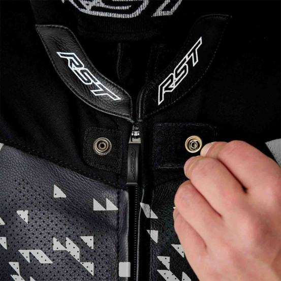 Combinaison moto cuir RST Pro Series D3O Airbag - Noir Argent