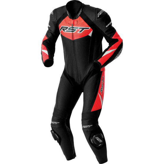 Combinaison moto cuir RST TracTech Evo D3O - Noir Rouge