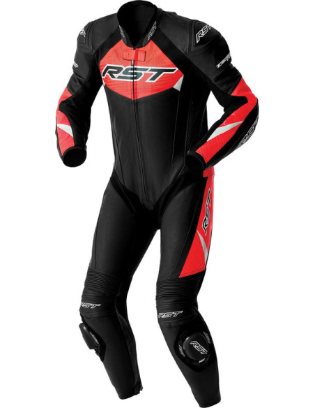 Combinaison moto cuir RST TracTech Evo D3O - Noir Rouge