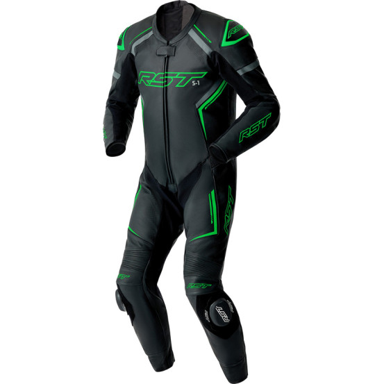 Combinaison moto cuir RST S1 D3O - Noir Vert