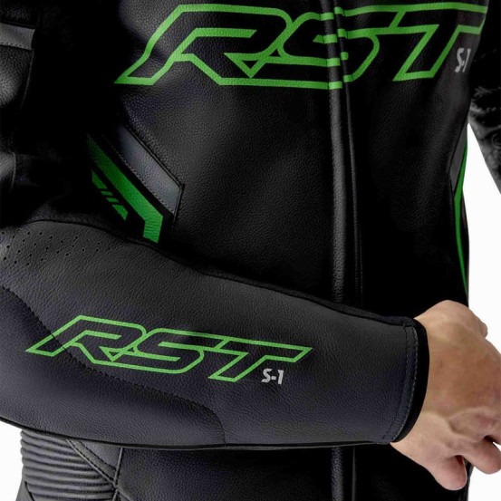 Combinaison moto cuir RST S1 D3O - Noir Vert