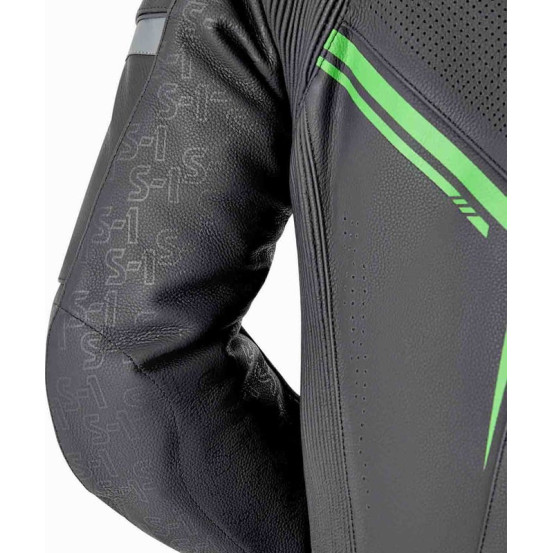 Combinaison moto cuir RST S1 D3O - Noir Vert