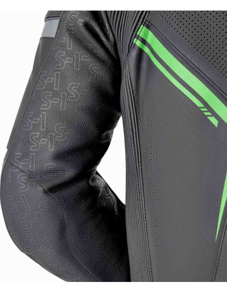 Combinaison moto cuir RST S1 D3O - Noir Vert