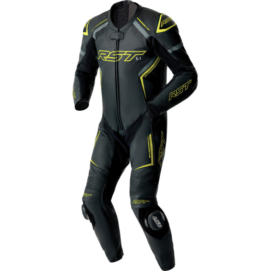 Combinaison moto cuir RST S1 D3O - Noir Jaune