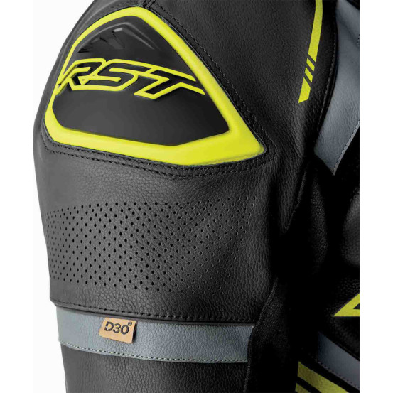 Combinaison moto cuir RST S1 D3O - Noir Jaune