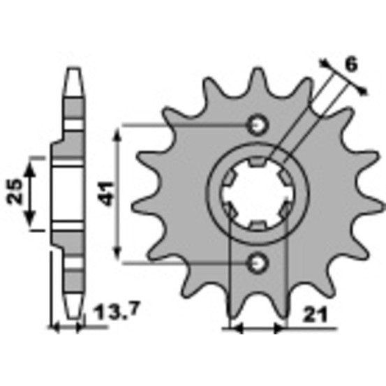 Pignon Acier PBR HONDA 400 VF FD 1983-1986/500 VF C V30 1984-1986