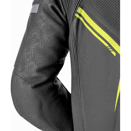 Combinaison moto cuir RST S1 D3O - Noir Jaune