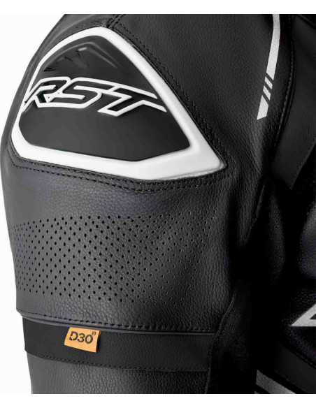 Combinaison moto cuir RST S1 D3O - Noir Blanc