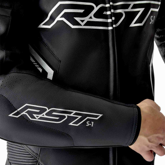 Combinaison moto cuir RST S1 D3O - Noir Blanc