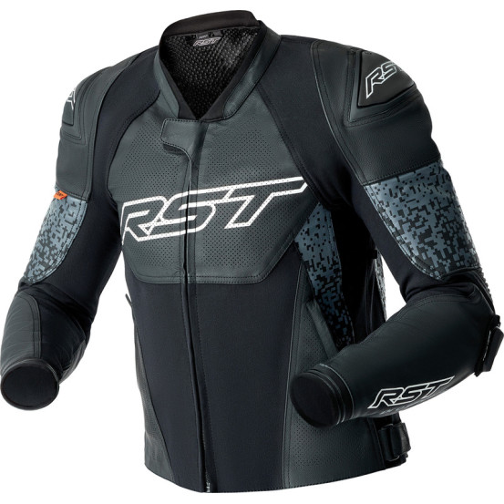 Blouson moto cuir RST Pro Series Supersport-K D3O - Noir Gris