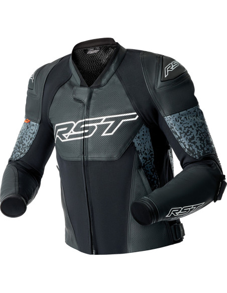 Blouson moto cuir RST Pro Series Supersport-K D3O - Noir Gris