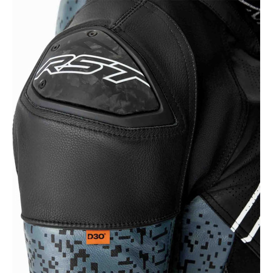 Blouson moto cuir RST Pro Series Supersport-K D3O - Noir Gris