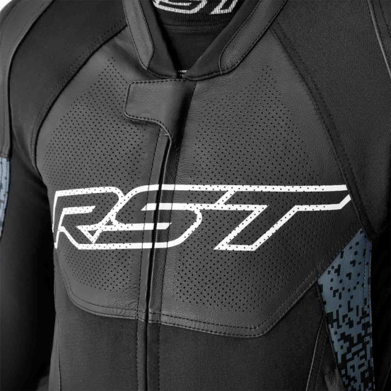 Blouson moto cuir RST Pro Series Supersport-K D3O - Noir Gris