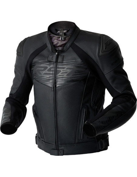 Blouson moto cuir RST TracTech Evo D3O - Noir