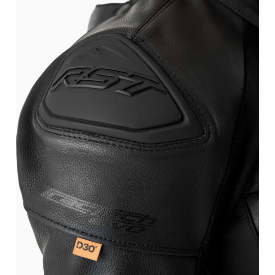 Blouson moto cuir RST TracTech Evo D3O - Noir