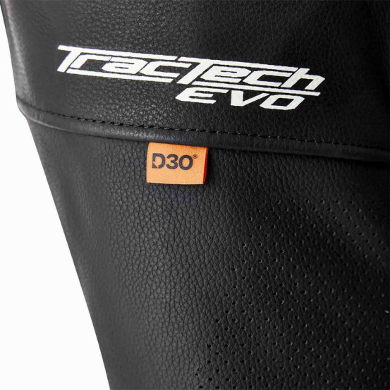 Blouson moto cuir RST TracTech Evo D3O - Noir Bleu