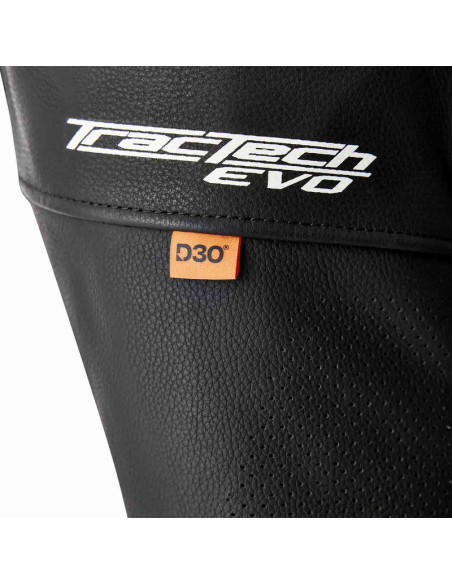 Blouson moto cuir RST TracTech Evo D3O - Noir Bleu