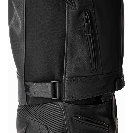 Blouson moto cuir RST TracTech Evo D3O - Noir Bleu