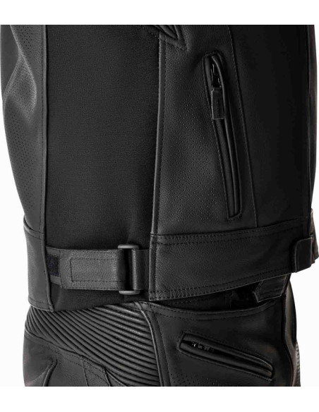 Blouson moto cuir RST TracTech Evo D3O - Noir Bleu