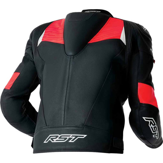 Blouson moto cuir RST TracTech Evo D3O - Noir Rouge