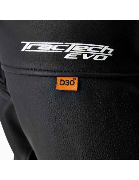 Blouson moto cuir RST TracTech Evo D3O - Noir Rouge