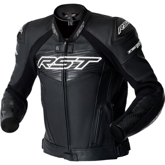 Blouson moto cuir RST TracTech Evo D3O - Noir Blanc