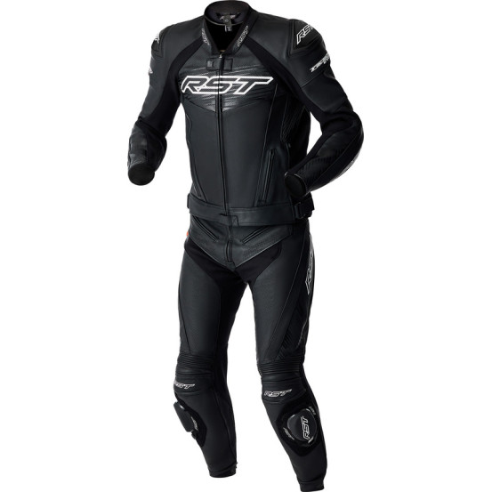Blouson moto cuir RST TracTech Evo D3O - Noir Blanc