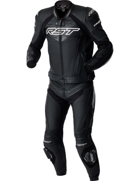 Blouson moto cuir RST TracTech Evo D3O - Noir Blanc