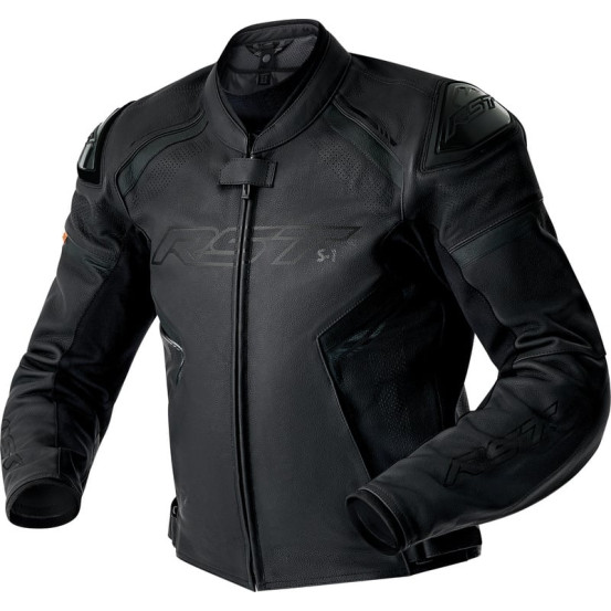 Blouson moto cuir RST S1 D3O - Noir