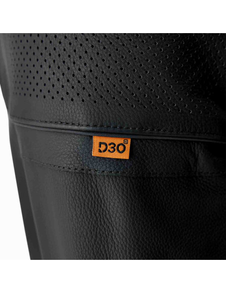 Blouson moto cuir RST S1 D3O - Noir