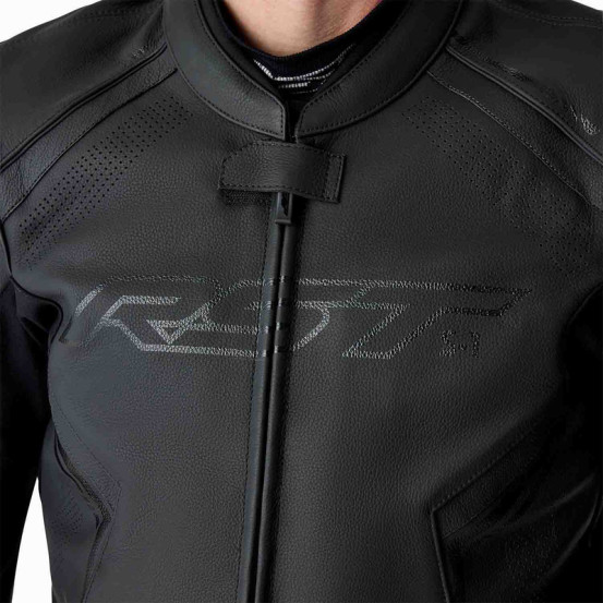 Blouson moto cuir RST S1 D3O - Noir