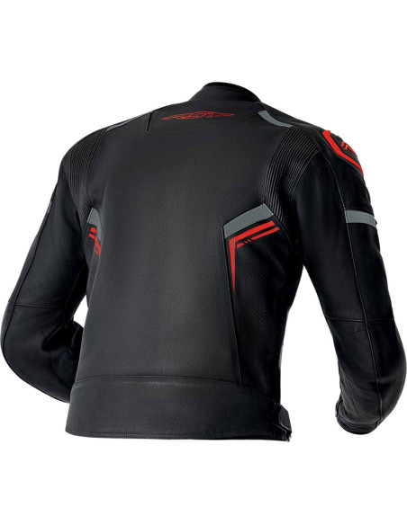 Blouson moto cuir RST S1 D3O - Noir Rouge