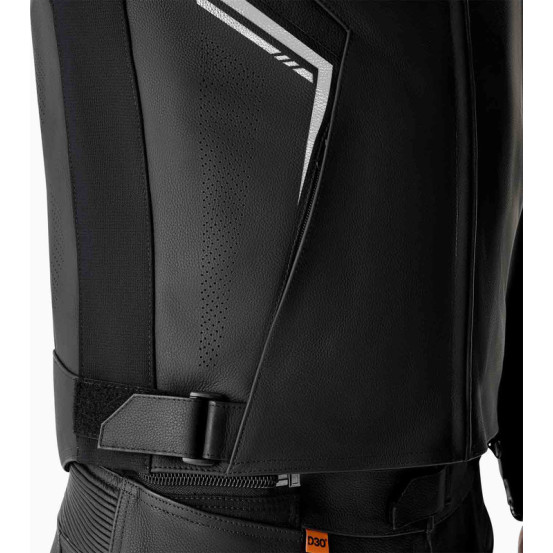 Blouson moto cuir RST S1 D3O - Noir Blanc